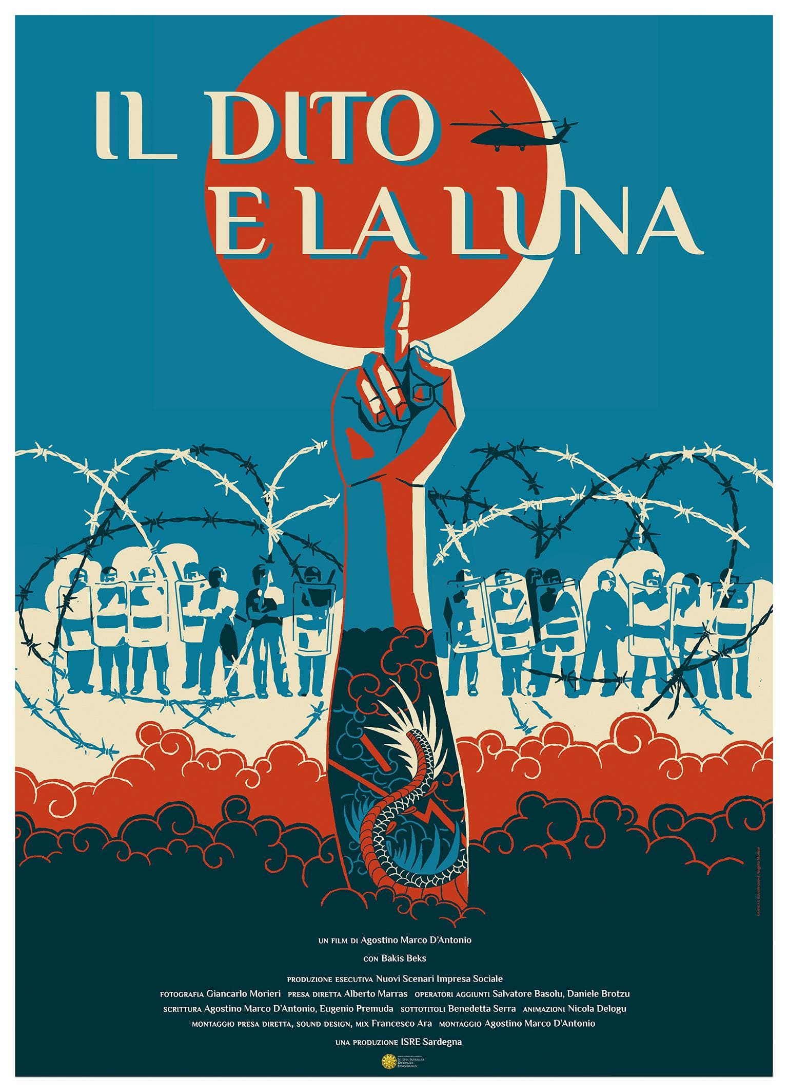 Locandina del film "Il Dito e la Luna" con il titolo in evidenza su sfondo artistico.