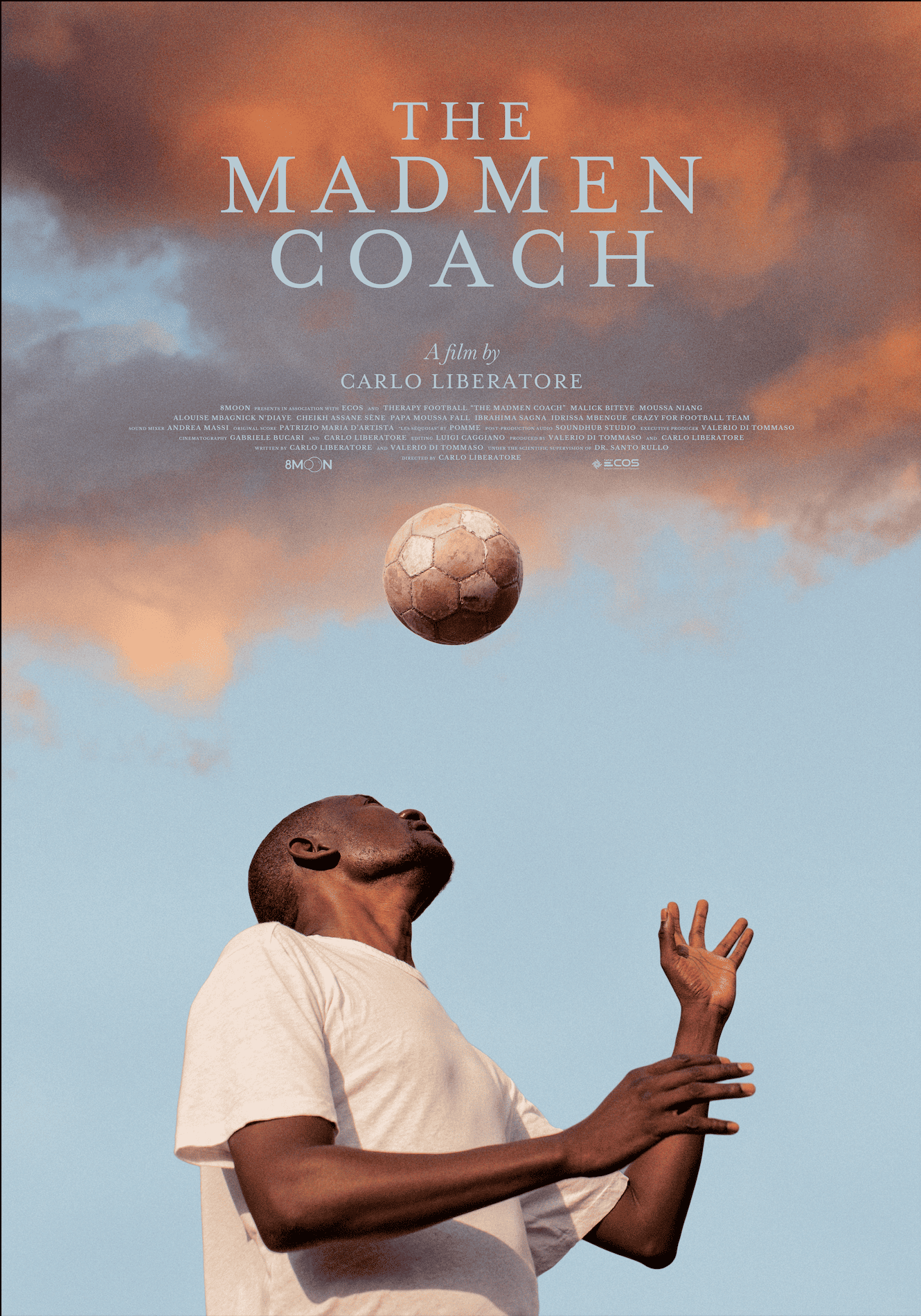 Locandina del film "The Madmen Coach" di Carlo Liberatore, con immagini evocative e titoli in evidenza.